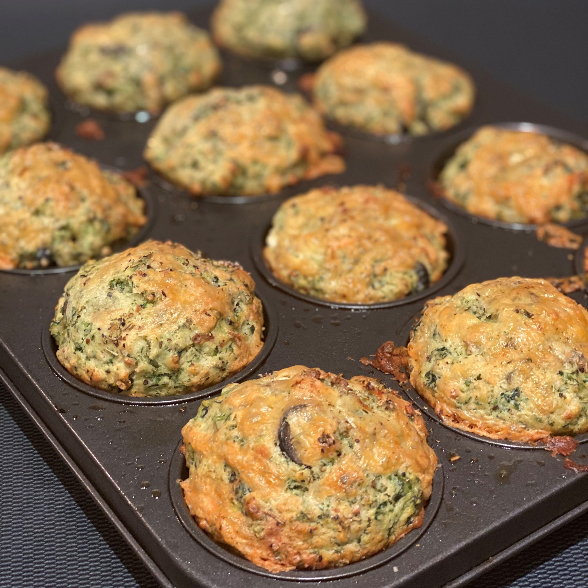 Kale and Goats Cheese Muffins OnCore Nutrition